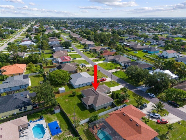 3650 SW Parsons St, Port Saint Lucie, FL 34953 - aerial view of residential area with a pool