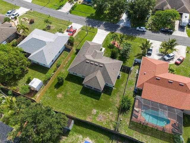 3650 SW Parsons St, Port Saint Lucie, FL 34953 - aerial perspective of suburban area with a pool area