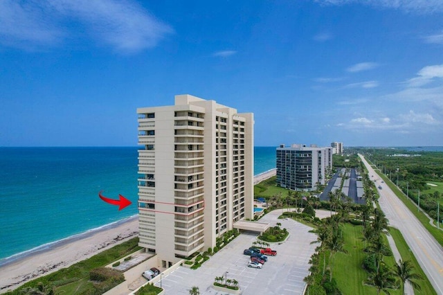 8750 S Ocean Dr Unit 731, Jensen Beach, FL 34957 - view of apartment building / complex with view of water and beach