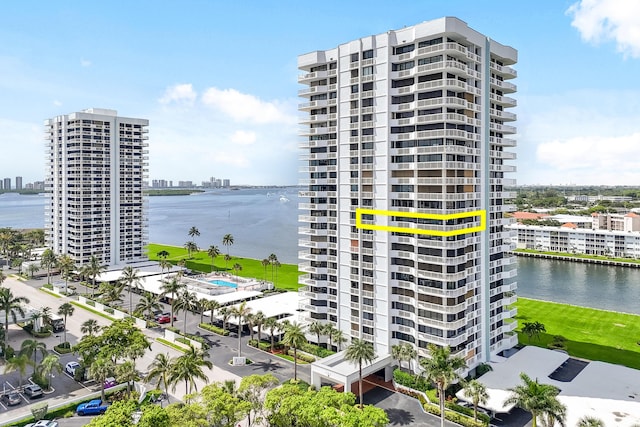 123 Lakeshore Dr Unit 1145, North Palm Beach, FL 33408 - view of apartment building / complex with a water view and a city view