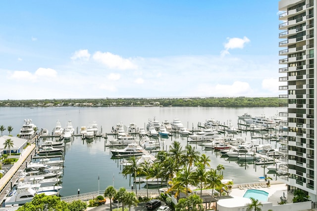 123 Lakeshore Dr Unit 1145, North Palm Beach, FL 33408 - water view featuring numerous boat docks