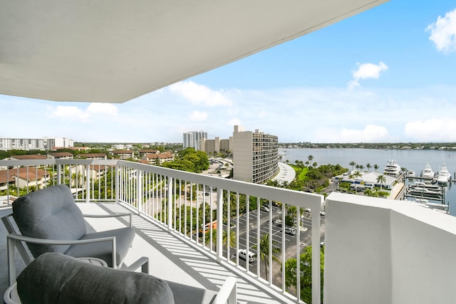 123 Lakeshore Dr Unit 1145, North Palm Beach, FL 33408 - balcony featuring a water view and a city view