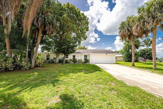 300 SW Prima Vista Blvd, Port Saint Lucie, FL 34983 - ranch-style home featuring a garage, driveway, and a front lawn