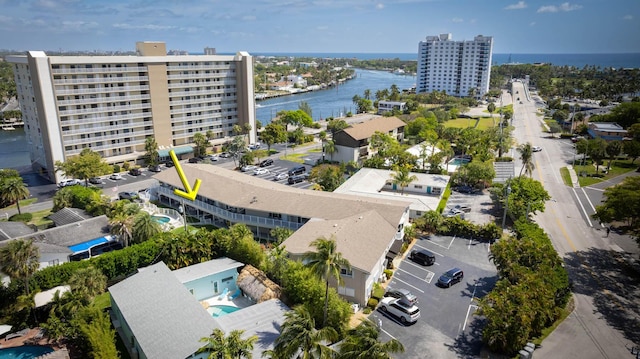 2501 N Ocean Blvd Unit 3, Pompano Beach, FL 33062 - bird's eye view of a nearby body of water and a pool area