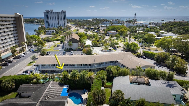 2501 N Ocean Blvd Unit 3, Pompano Beach, FL 33062 - bird's eye view of a nearby body of water and a pool