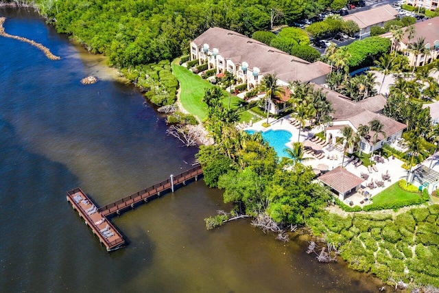 3606 S Ocean Blvd Unit 201, Highland Beach, FL 33487 - drone / aerial view of a nearby body of water and a pool area