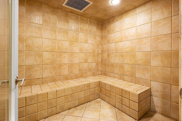 3606 S Ocean Blvd Unit 201, Highland Beach, FL 33487 - relaxing sauna with recessed lighting and tile patterned floors