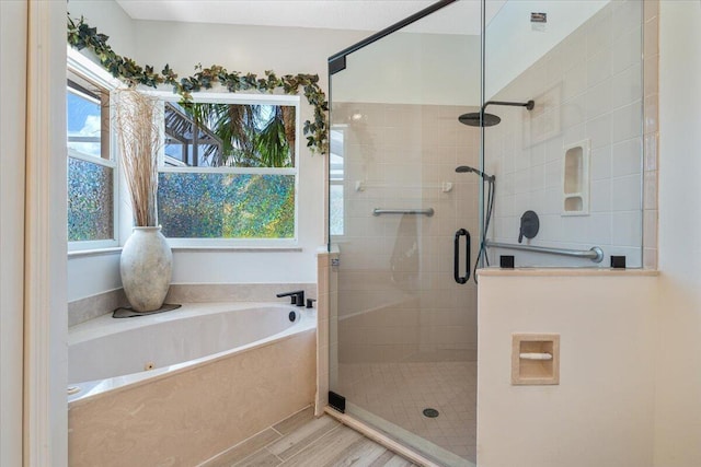 10312 Inverness Way, Port Saint Lucie, FL 34986 - bathroom featuring a stall shower and a garden tub