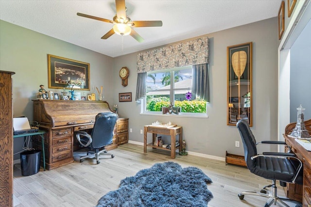 10312 Inverness Way, Port Saint Lucie, FL 34986 - office space featuring light wood-style floors, ceiling fan, and baseboards