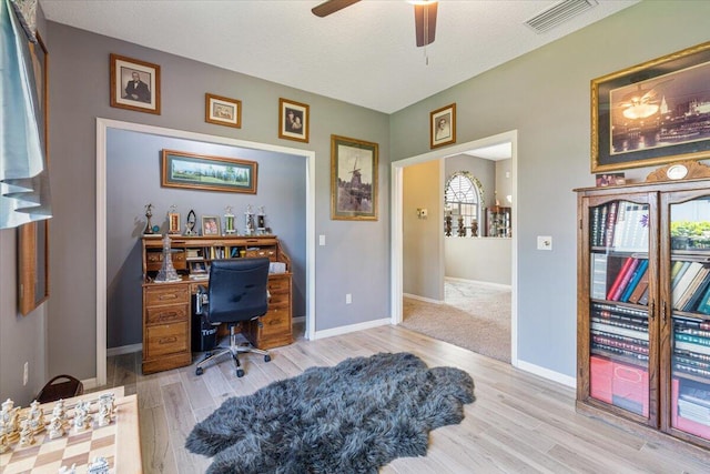 10312 Inverness Way, Port Saint Lucie, FL 34986 - office featuring light wood finished floors, a ceiling fan, and plenty of natural light