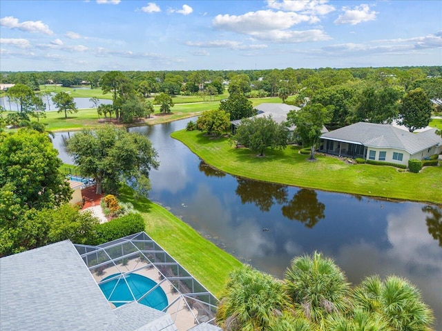 10312 Inverness Way, Port Saint Lucie, FL 34986 - drone / aerial view of a large body of water and a pool area