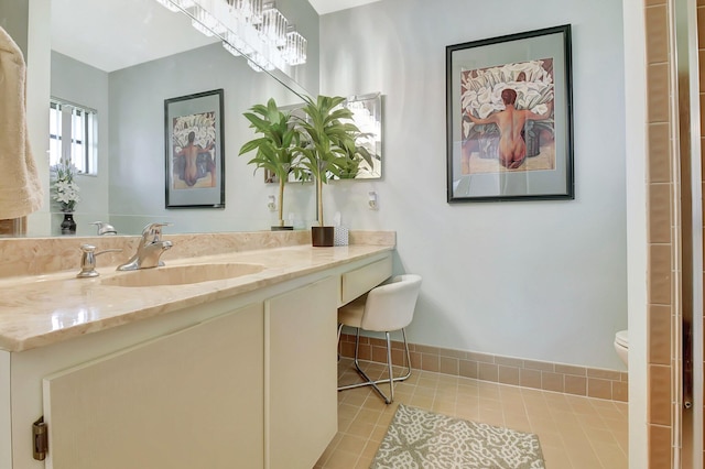 5319 Palmetto Palm Ct Unit A, Boynton Beach, FL 33437 - full bathroom with vanity and tile patterned flooring