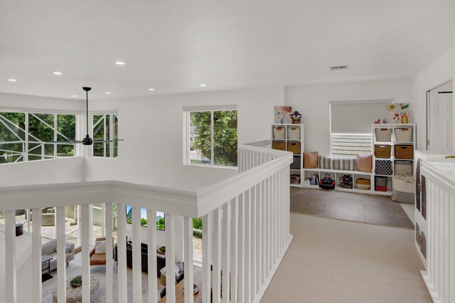 4220 NW 58th Ln, Boca Raton, FL 33496 - corridor featuring recessed lighting and a chandelier