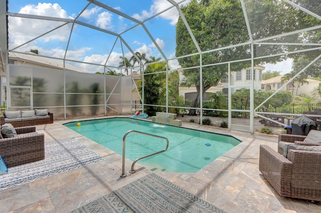 4220 NW 58th Ln, Boca Raton, FL 33496 - outdoor pool with a patio area and a lanai