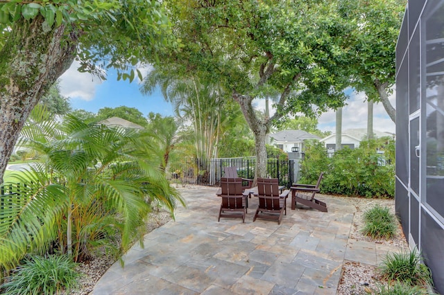 4220 NW 58th Ln, Boca Raton, FL 33496 - view of patio / terrace featuring a lanai