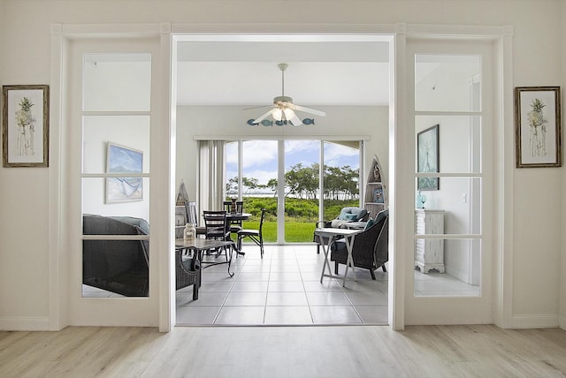 28 Harbour Isle Dr W Unit 101, Fort Pierce, FL 34949 - dining room with a ceiling fan and wood finished floors