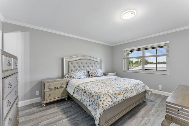 118 Lake Constance Dr Unit 118, West Palm Beach, FL 33411 - bedroom featuring ornamental molding and wood finished floors