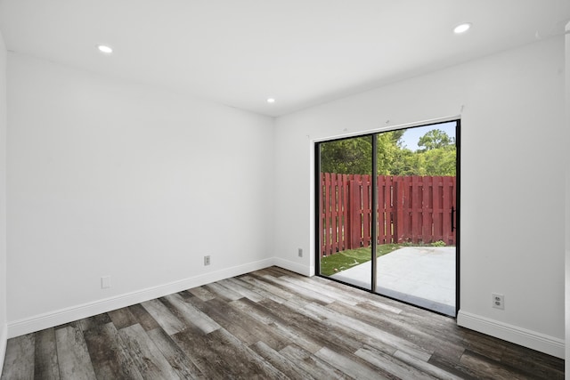 3571 SE Cobia Way, Stuart, FL 34997 - unfurnished room featuring wood finished floors, recessed lighting, and baseboards