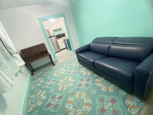 802 Lytle St, West Palm Beach, FL 33405 - living area with light carpet