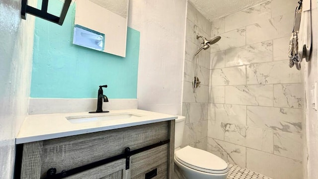 802 Lytle St, West Palm Beach, FL 33405 - full bathroom featuring toilet, a tile shower, and vanity