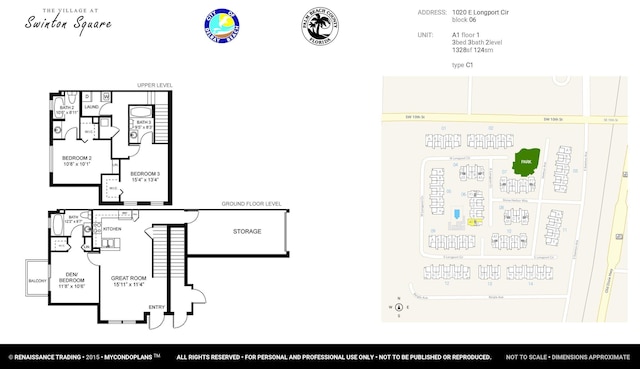 1020 E Longport Cir Unit A1, Delray Beach, FL 33444 - floor plan / room layout