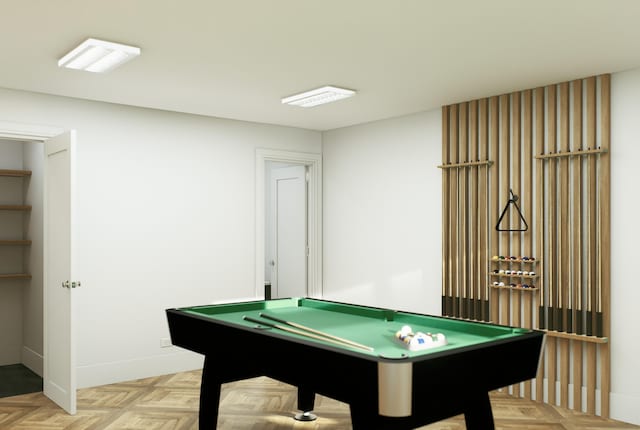 227 Greymon Dr, West Palm Beach, FL 33405 - recreation room with billiards and baseboards