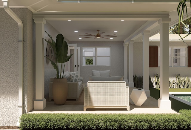 227 Greymon Dr, West Palm Beach, FL 33405 - interior space with ceiling fan