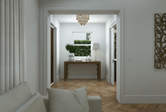 227 Greymon Dr, West Palm Beach, FL 33405 - corridor featuring baseboards and recessed lighting