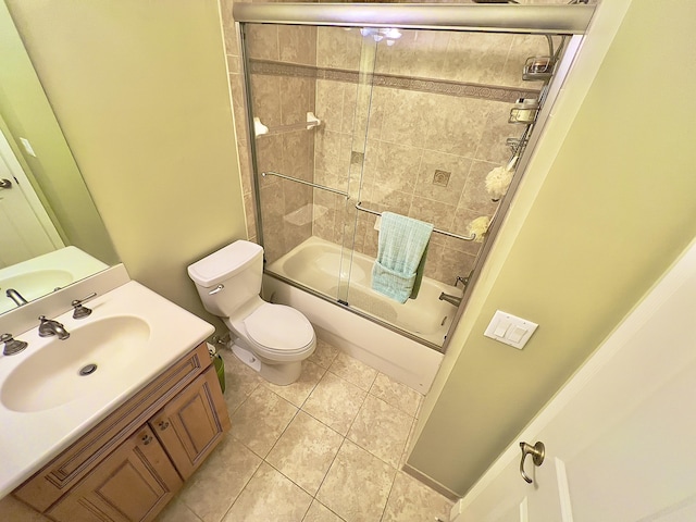 8300 NW 9th Ave, Boca Raton, FL 33487 - bathroom with toilet, enclosed tub / shower combo, vanity, and tile patterned floors
