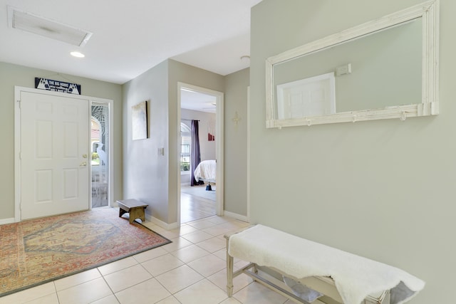 4393 SE Scotland Cay Way, Stuart, FL 34997 - entryway with light tile patterned floors and recessed lighting