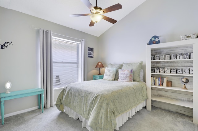 4393 SE Scotland Cay Way, Stuart, FL 34997 - carpeted bedroom with lofted ceiling and a ceiling fan