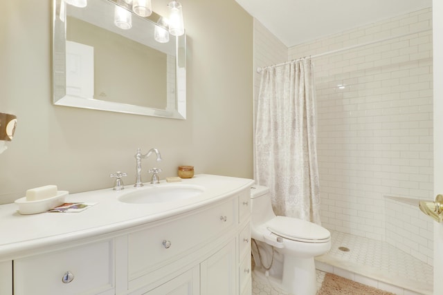 4393 SE Scotland Cay Way, Stuart, FL 34997 - bathroom with vanity, tiled shower, and tile patterned floors