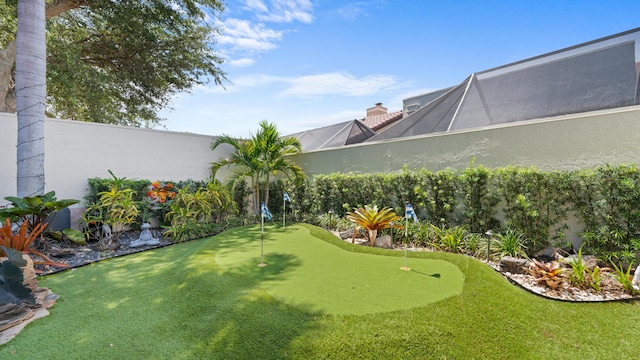 21415 Campo Allegro Dr, Boca Raton, FL 33433 - view of yard with a putting area