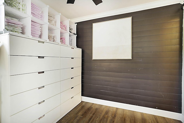 1630 N Ocean Breeze, Lake Worth Beach, FL 33460 - spacious closet with dark wood-type flooring and a ceiling fan