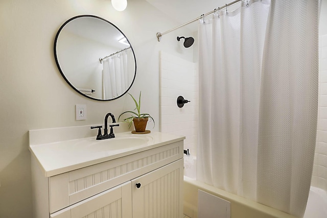 1630 N Ocean Breeze, Lake Worth Beach, FL 33460 - bathroom featuring shower / bath combination with curtain and vanity