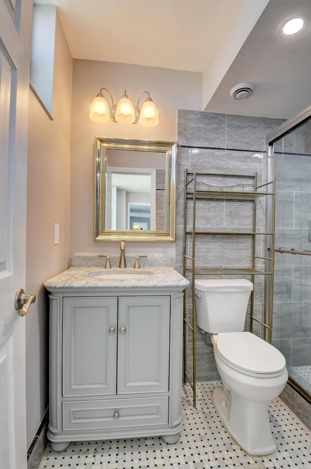 5500 NW 2nd Ave Three, Unit Three, Boca Raton, FL 33487 - bathroom with toilet, vanity, and a stall shower
