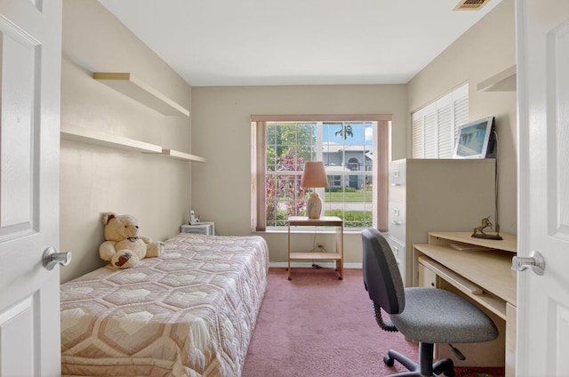 9645 Carousel Cir N, Boca Raton, FL 33434 - bedroom featuring an office area, carpet floors, and baseboards