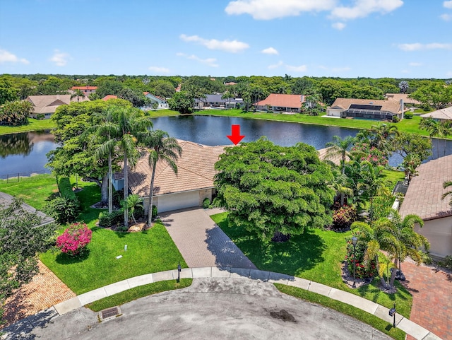 3765 Canterbury Ct, Boca Raton, FL 33434 - aerial perspective of suburban area with a nearby body of water and a tree filled landscape