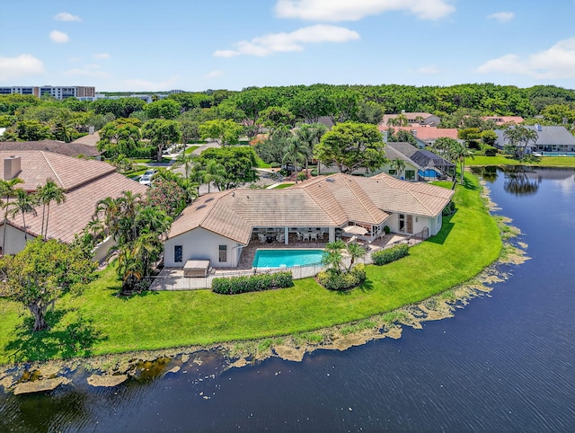 3765 Canterbury Ct, Boca Raton, FL 33434 - aerial view of residential area featuring a large body of water and a pool area