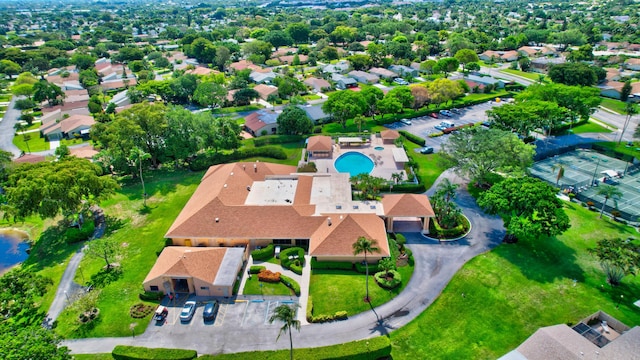 2850 NW 15th St, Delray Beach, FL 33445 - aerial perspective of suburban area with a pool
