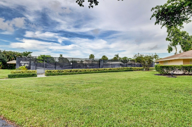 2850 NW 15th St, Delray Beach, FL 33445 - view of yard featuring a tennis court