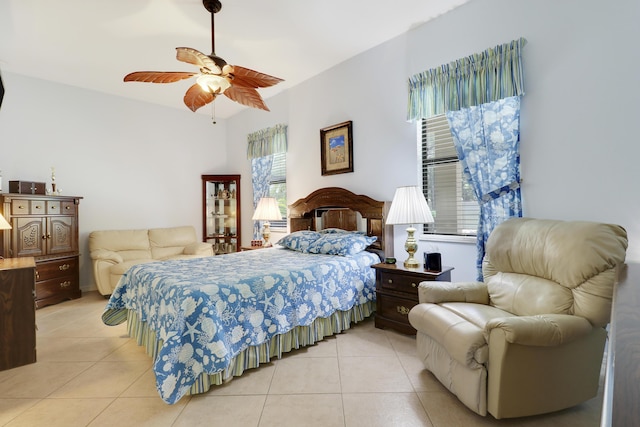 3429 SW Catskill Dr, Port Saint Lucie, FL 34953 - bedroom with light tile patterned floors and ceiling fan