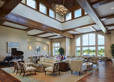 391 Isle Ct, Palm Beach Gardens, FL 33418 - lobby with beam ceiling, a towering ceiling, and coffered ceiling