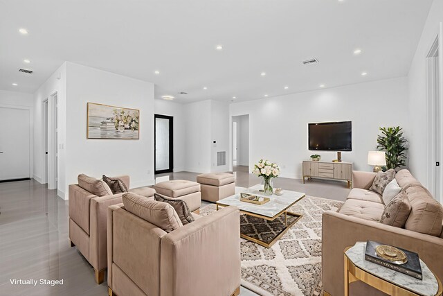 3920 Espan Ct, Palm Springs, FL 33461 - living area featuring recessed lighting and baseboards