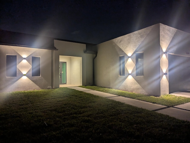 3920 Espan Ct, Palm Springs, FL 33461 - back of house with a lawn and stucco siding