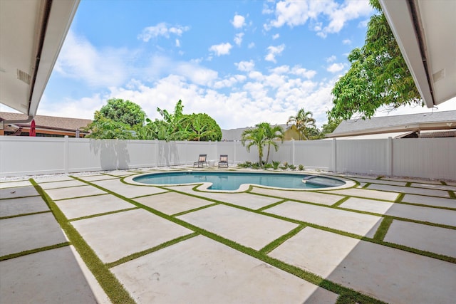 3701 NW 8th St, Delray Beach, FL 33445 - view of pool featuring a patio and a fenced backyard