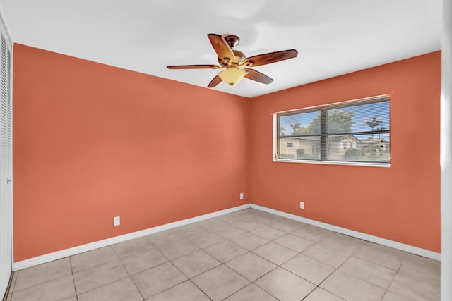 2765 Ashley Dr W Unit C, West Palm Beach, FL 33415 - unfurnished room featuring ceiling fan and light tile patterned floors