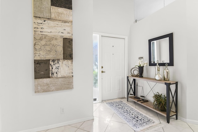 6392 Long Key Ln, Boynton Beach, FL 33472 - foyer with baseboards and a high ceiling