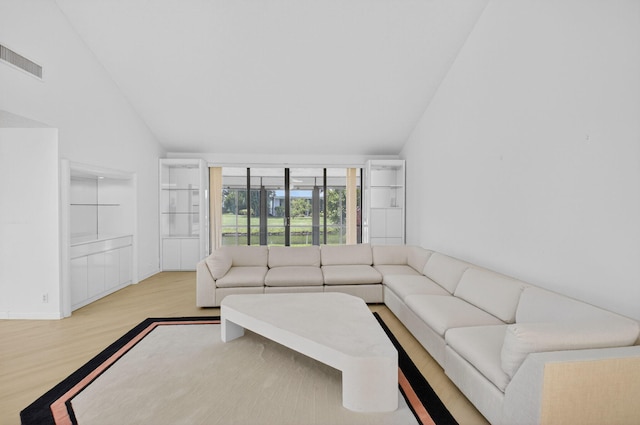 19630 Sawgrass Cir Unit 2901, Boca Raton, FL 33434 - living room with wood finished floors and vaulted ceiling