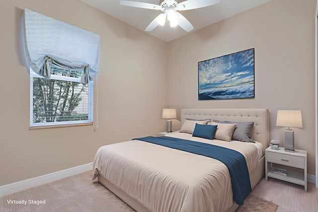10479 SW Visconti Way, Port Saint Lucie, FL 34986 - bedroom featuring light carpet and ceiling fan